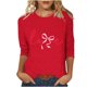 thumbnail image 3 of RKSTN Valentines Gift 3/4 Length Sleeve Womens Tops Oversized Crewneck Valentine Day Loves Heart Graphic Print Short Sleeve T Shirt Womens Casual Plus Size Round Neck Three Quarter Sleeve Tee Shirt, 3 of 6