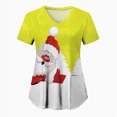 thumbnail image 1 of Tops navideños para enfermería para mujer, blusa de uniforme de trabajo, camiseta de manga corta con cuello en V, Blusas, ropa de enfermería, uniforme tipo túnica para enfermeras, 1 of 5