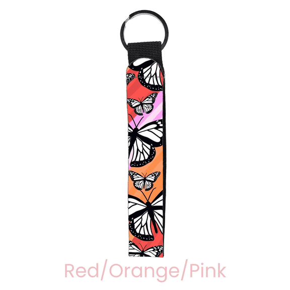abbyrose Butterfly Swirl Wristlet Key Chain