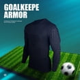 thumbnail image 4 of Uniformes de armadura de portero profesional, camisetas de portero de fútbol, uniformes deportivos de portero con codo de esponja EVA gruesa, 4 of 5