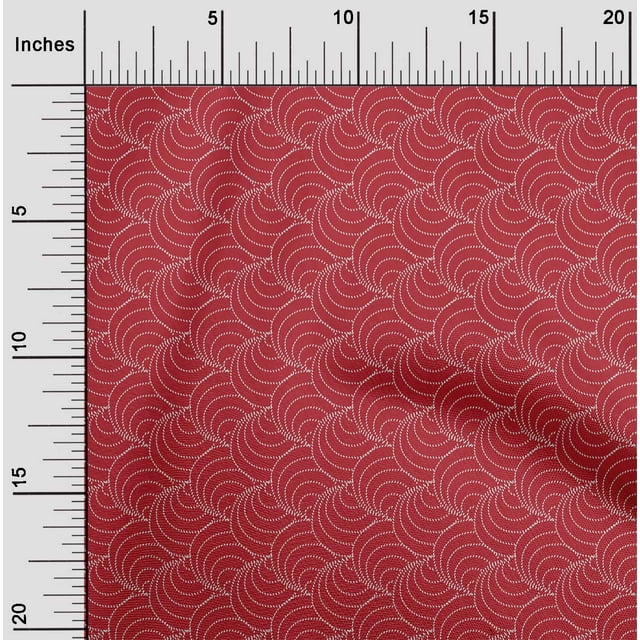 oneOone Cotton Poplin Fabric Shell Geometric Sashiko Print Fabric by The Yard 42 Inch Wide