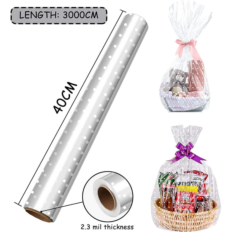 1pc Cellophane Wrap Roll Clear Cellophane Paper Gift Wrapping Paper to Wrap  Gift Baskets Crafts ( 3000x40cm ) - AliExpress