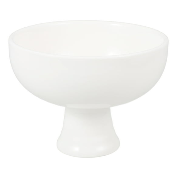 Ceramic Footed Bowl Round Pedestal Bowl Table Decorative Fruit Bowl Holder