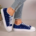 thumbnail image 7 of Women Glitter Sneakers Shiny Sparkle Sneakers Lightweight Rubber Outsole Sequins Shoes (Blue 36), 7 of 7