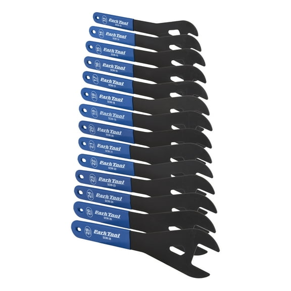 Park Tool SCW-SET.3 Cone Wrench Set 13-24mm 26mm and 28mm Blue and Silver