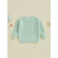 thumbnail image 4 of aturustex Toddler Baby Girl Birthday Cozy Sweaters 9M 12M 18M Infant Long Sleeve Knit Pullovers Round Neck Knitted Jumpers Strawberry Embroidery Knitwoose Warm Casual Clothes for Spring Fall, 4 of 7