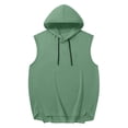 thumbnail image 6 of Purcolt Men's Hooded Tank Tops Casual Loose Fit Sleeveless Training Hoodies Bodybuilding Cut Off Muscle Shirts for Gym Workout, 6 of 9