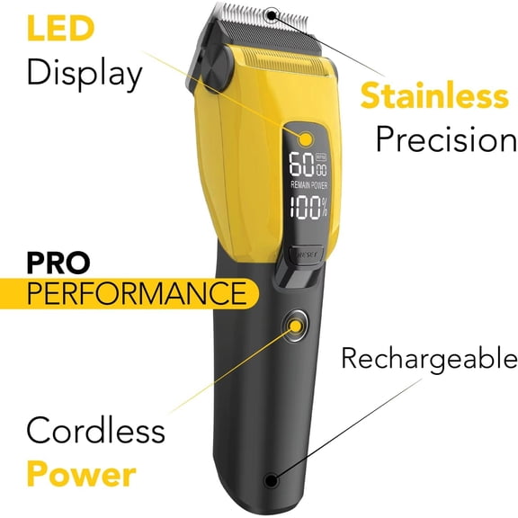 Cordless Dog Clippers – Quiet Rechargeable Pet Grooming Clippers for Dogs & Cats