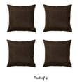 thumbnail image 2 of Honey Set of 4 Decorative Throw Pillow Cover Solid Color 20" x 20" Brown Square Pillowcase for Couch, Bedding, 2 of 4