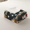 thumbnail image 4 of Sherpa American Flag Fleece Blanket for Bed, Sofa, Couch - Boxing Game Theme, Warm & Fuzzy - 40"x50", 4 of 7