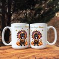 thumbnail image 3 of Happy Thanksgiving Pitbull Turkey Costume Pumpkins Autumn Leaves Mug Terrier Dog Lover Coffee Tea Cup - 130144, 3 of 4
