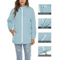 thumbnail image 7 of Avoogue Womens Waterproof Rain Jacket Lightweight Outdoor Active Windbreaker Breathable Hooded Rain Coat, 7 of 7