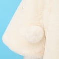 thumbnail image 6 of YONGHS Infant Baby Girls Faux Fur Cloak Jacket Princess Cape Coat with Pom Pom Winter Outwear White 2-3, 6 of 7