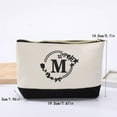 thumbnail image 2 of Cosmetic Bag Initial Makeup Bag Hand Held Purse Canvas Design Storage Solution Ideal for All Girls, 2 of 4