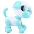 thumbnail image 3 of Juguete para mascotas con forma de perro robot, inteligente, interactivo, con sonido de marcha, LED, regalo educativo (verde), 3 of 13