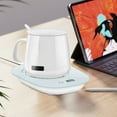 thumbnail image 5 of Coffee Mug Warmer with Cup, USB Digital Display Smart Cup Warmer for Heating Coffee, Beverage, Milk, Tea and Hot Chocolate (White), 5 of 6