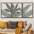 thumbnail image 2 of PixonSign Framed Canvas Print Wall Art Set Tropical Island Jungle Plant Sketches Nature Wilderness Illustrations Modern Art Minimalism Decorative for Living Room, Bedroom, Office - 16"x24"x3 Black, 2 of 5