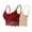 Khaki, variant on 2 Pack Floral Lace Bralettes for Women Wireless Crop Top Backless Bralette Padded Bras with Straps