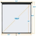 YTBW 120" 11Hd Diagonal Dimension Pull Down Projection Screen Hd Movie