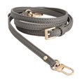 thumbnail image 3 of Adjustable Leather Replacement Strap Handles Purses Straps Handbags Shoulder Bag Strap with Metal Swivel Lobster Buckles Gray, 3 of 9