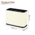 thumbnail image 2 of Kitchen Utensil Holder, Stainless Steel Square Cooking Holders for Fork, Beige, 2 of 6