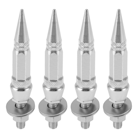 Unique Bargains Universal Motorcycle M6 License Plate Screws Cover 82mm Anti Theft License Plate Screw Frame Bolt Kit Aluminum Alloy Silver Tone 4 Pcs