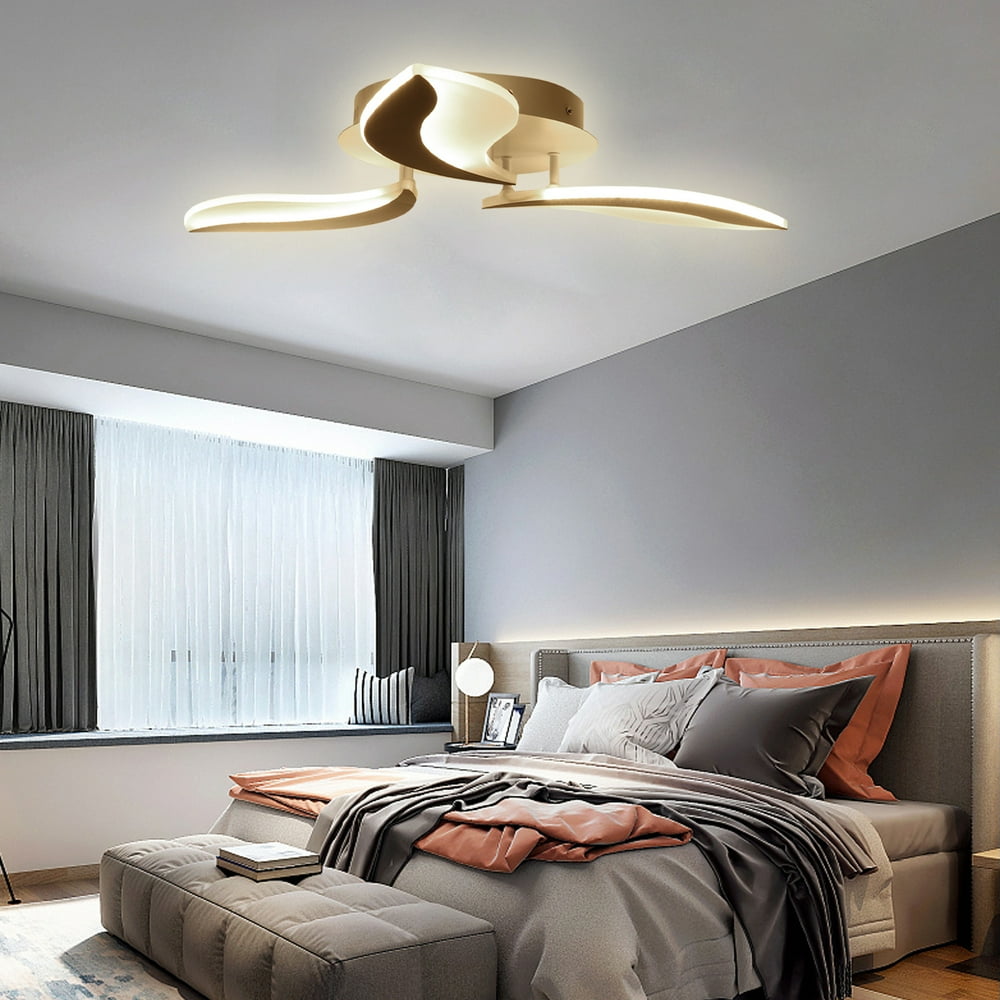 Modern Crystal LED Ceiling Light Lamp Chandelier Lighting, 3 Blade