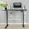 thumbnail image 6 of 59-Inch Large Electric Height Adjustable Computer L-Shaped Desk with Memory Controller Corner Standing Desk Modern Workstation with Splice Board Game Ergonomic Desk (Black Frame + Black Top), 6 of 6