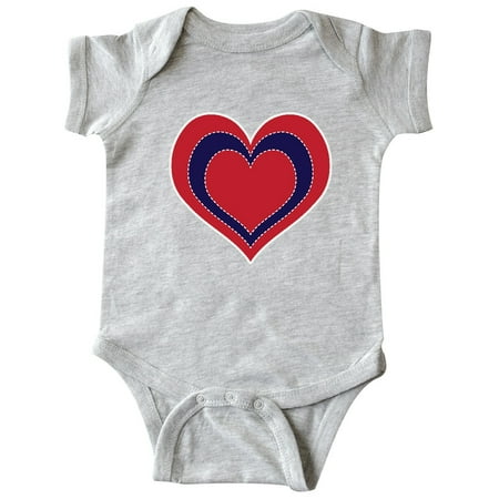 

Inktastic 4th of July Holiday USA Heart Gift Baby Girl Bodysuit