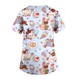 thumbnail image 2 of Scrubs for Women Lounges Crop Short Sleeve Scrub Womens Summer Work Printed with, 2 of 3