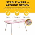 thumbnail image 4 of Easter Table Cloths for 8 Foot Rectangle Tables, Spring Watercolor Flower Leaf Plant Pink Patio Waterproof Elastic Fitted Tablecloths, Washable Rectangular Table Cover for Camping, 4 of 8