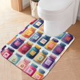 thumbnail image 2 of Yayeee Bath Rug for Bathroom Floor Non Slip Rectangle Fluffy Soft Absorbent Mat, 16"x24", Blue Jam Jars, 2 of 7