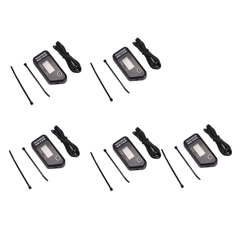 5X Resettable Hour Meter Digital Tachometer for Outboard Motor Lawn