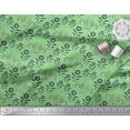 thumbnail image 3 of Soimoi Green Cotton Jersey Fabric Filigree Damask Print Fabric by Yard 58 Inch Wide, 3 of 3