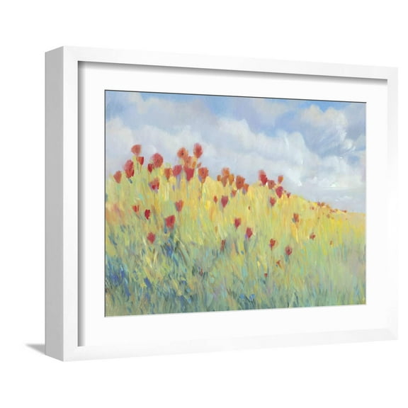 Art.com Summer Breeze Meadow I Art Print by Tim O'toole, White Frame Wall Art, 21" x 17"