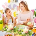 thumbnail image 5 of 1 Pack Easter Egg Candle Ring Wreath, Mini Spring Floral Candle Holder Wreath for Table Centerpieces, Pastel Pip Berry & Daisy Decor for Holiday Home Kitchen Decor, 5 of 5