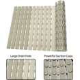 thumbnail image 3 of Shower Mat Non Slip Bathtub Mat, Anti Slip Bath Mat for Tub, Shower Floor Mat Non Slip with Drain Hole and Large Suction Cups , 27.5 * 15.7 Inch (GRADIENT BEIGE), 3 of 5
