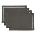 thumbnail image 3 of Saro Lifestyle Table Placemats With Laser-Cut Hemstitch Design (Set of 4) Charcoal, 3 of 5