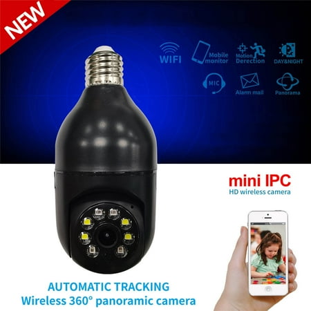 

Wmkox8yii Home Remote Surveillance Camera 360-degree Panoramic View Smart High-definition Bulb-type Surveillance Camera HD Night Vision