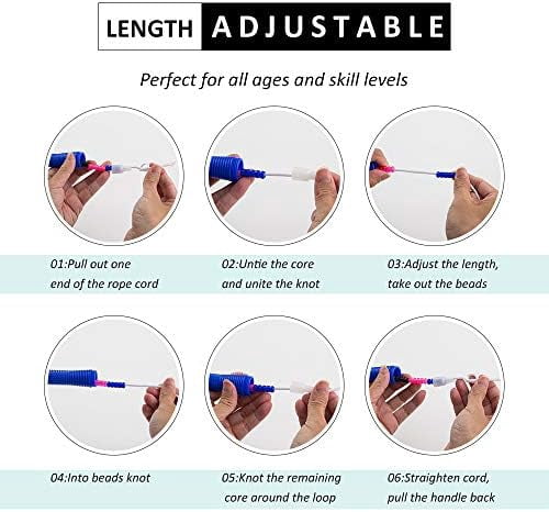 Long Double Dutch Jump Rope 16 Ft 2 Pack, Jump Rope for Kids Adults, Beaded Segmented Skipping Rope