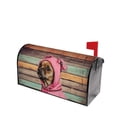 thumbnail image 3 of PHELIKA Vintage Old Wooden Texture Dog Wearing A Pink Hood 01 Magnetic Mailbox Covers Standard Size 25.5"H x 21"W, 3 of 8