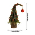 thumbnail image 2 of Neuvojs Mini Christmas Tree Crooked Neck Christmas Tree Ornaments Elbow Christmas Tree Potted Desktop Decoration Christmas Ornaments Christmas Decorations Desk Tabletop Christmas Tree, 2 of 2
