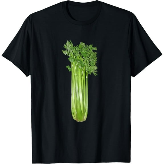 Celery Image Halloween Vegetable Costume T-ShirtPure cotton short-sleeved shirts for both men and women