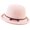 Pink, variant on Cotton Linen Knitted Breathable Bowler Hat Literary Rolled Edge Small Knot Women Bucket Hat Outdoor Leisure Hundred