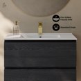 thumbnail image 4 of Liberte 30" Wall-Mounted Bathroom Vanity in Black Oak with Sink Top, 4 of 10