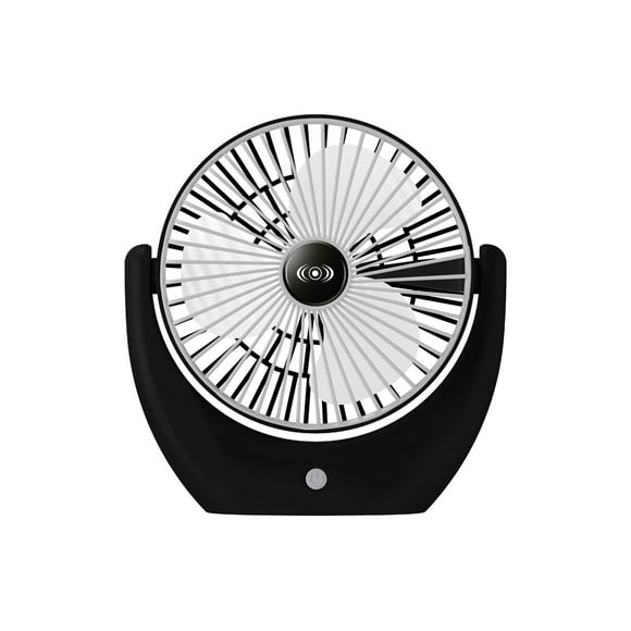 Ventilador de escritorio USB, portátil, silencioso, 3 velocidades, ventilador personal de escritorio, Ideal para Oficina, Hogar Recargable (Negro)