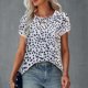thumbnail image 5 of Pntutb Camiseta de manga corta con cuello redondo y estampado para mujer Camiseta holgada informal de verano Pntutb Pntutb-9092, 5 of 8