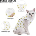 thumbnail image 2 of Traje de recuperación para gatos con heridas abdominales o enfermedades de la piel, para después de una cirugía, para evitar lamidos en las heridas, collar isabelino transpirable, 2 of 7