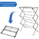 thumbnail image 2 of Tendedero Plegable de Acero Inoxidable,Tendedero Plegable y Extensible para Interiores y Exteriores, Perchero Metal, 2 of 7