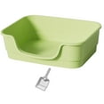 thumbnail image 1 of TISHITA Large Cat Litter Box Enclosure Design Four Seasons High Sided Cat Litter Pan green, 1 of 8